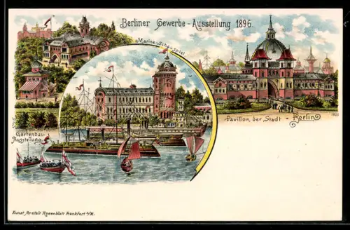 AK Berliner Gewerbe Ausstellung 1896, Pavillon der Stadt