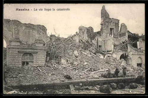 AK Messina, Le vie dopo la catastrofe, Erdbeben 1908