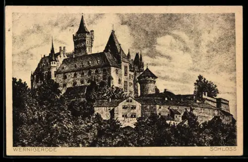 AK Wernigerode, Ansicht des Schlosses