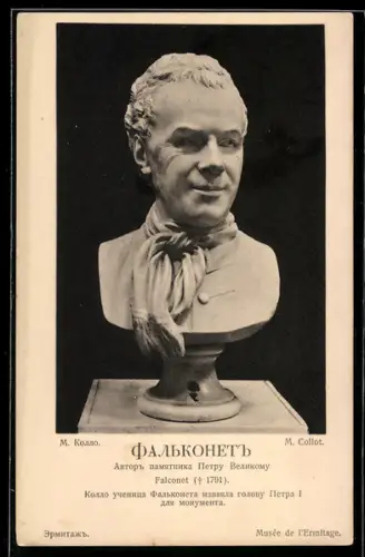 AK Büste von Falconet, Rotes Kreuz Russland