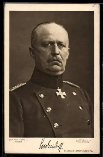 AK Erich Ludendorff in Uniform mit Orden