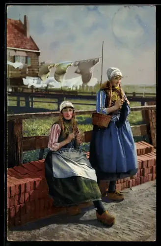 Künstler-AK Photochromie Nr. 1935: Mädchen in holländischer Tracht