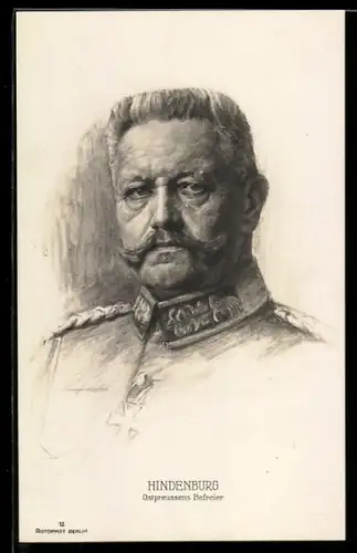 AK Portrait Paul von Hindenburg