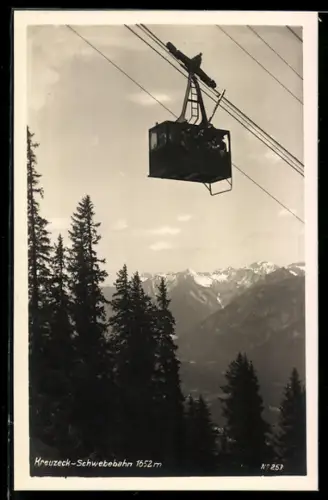 AK Kreuzeck-Schwebebahn, Partie mit Tannen