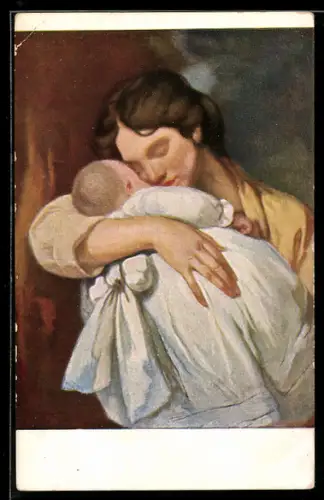 Künstler-AK G.Hirth`s Verlag, Serie 11, junge Mutter mit ihrem Baby