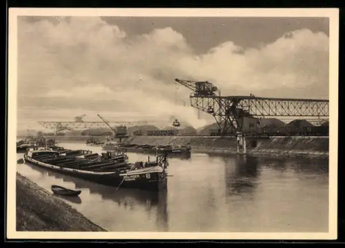 AK Mannheim-Rheinau, Kohlenumschlag