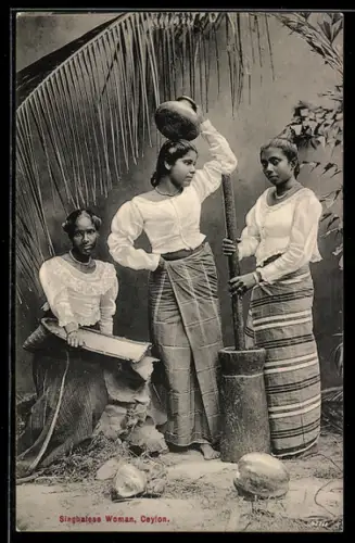 AK Ceylon, Singhalese Women, Frauen aus Sri Lanka