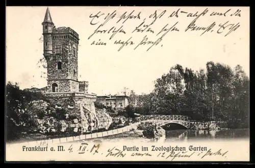 AK Frankfurt a. M., Partie im Zoologischen Garten