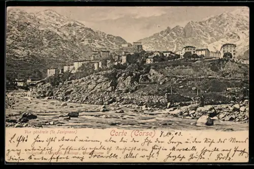 AK Corte /Corse, Vue générale, le Tavignano