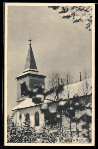 AK Sodankylä, Kyrkan, Kirche im Winter