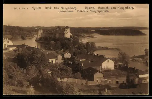 AK Nyslott, Utsikt fran Hungerborg