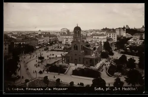 AK Sofia, Blick auf den Platz St. Nedélia