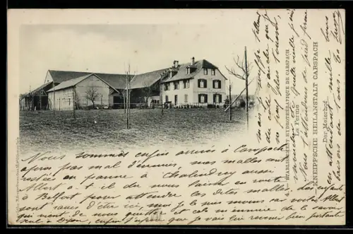 AK Carspach, Kneippsche Heilanstalt mit umliegendem Garten, Der Meierhof