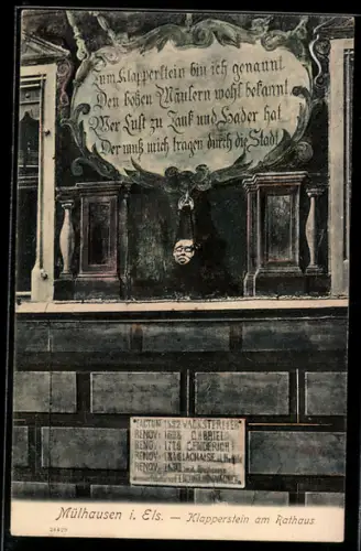 AK Mulhouse i. Els., Klapperstein au Rathaus