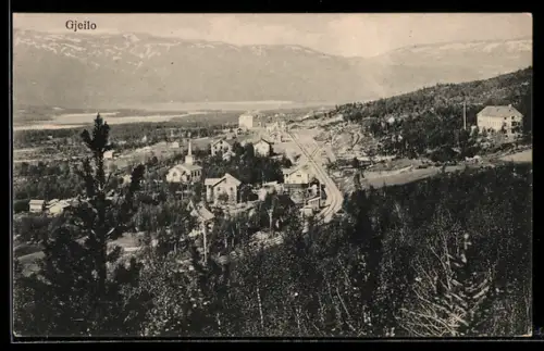 AK Gjeilo, Ortsansicht aus der Vogelschau
