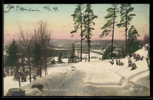 AK Christiania, Udsigt fra Holmenkollen Sanatorium