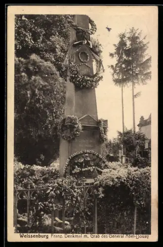AK Weissenburg, Franz. Denkmal mit Grab des General Abel-Douay