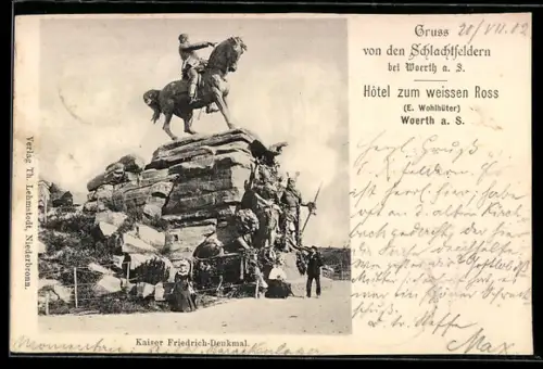 AK Woerth a. S., Kaiser Friedrich-Denkmal