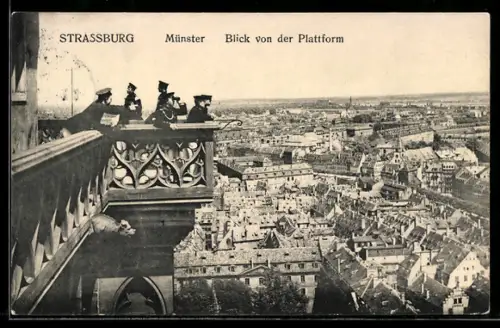 AK Strassburg, Münster, Blick von der Plattform