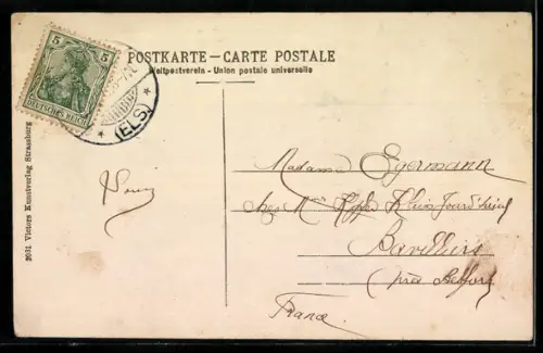 AK Markolsheim, Ruine Limburg und Rheinbrücke