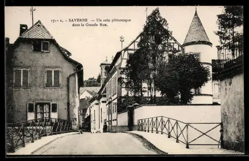 AK Saverne, Un coin pittoresque dans la Grande Rue