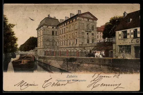 AK Zabern, Schloss und Kanalpartie
