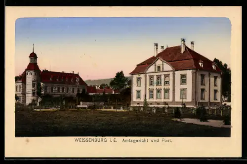 AK Weissenburg i. E., Amtsgericht und Post