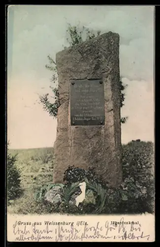 AK Weissenburg i. Els., Jägerdenkmal