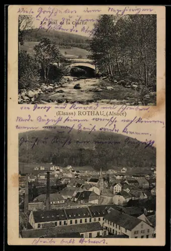 AK Rothau /Alsace, Le Pont de al Charité, Panorama