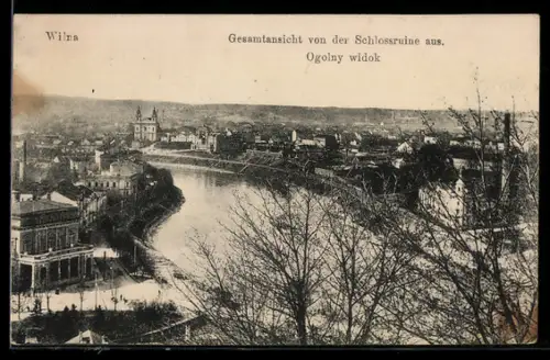 AK Wilna, Gesamtansicht von der Schlossruine aus