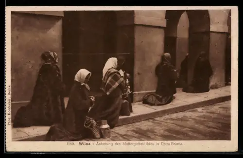 AK Wilna, Anbetung des Muttergottesbildes in Ostra Brama