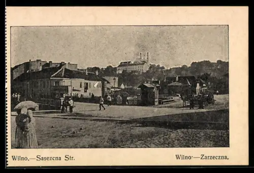 AK Wilno, Sasezcna Strasse, Panorama