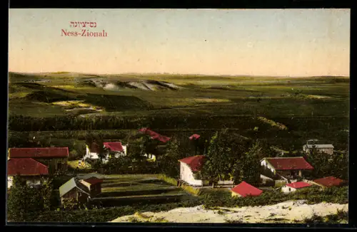 AK Ness-Zionah, Totalansicht mit Feldern aus der Vogelschau