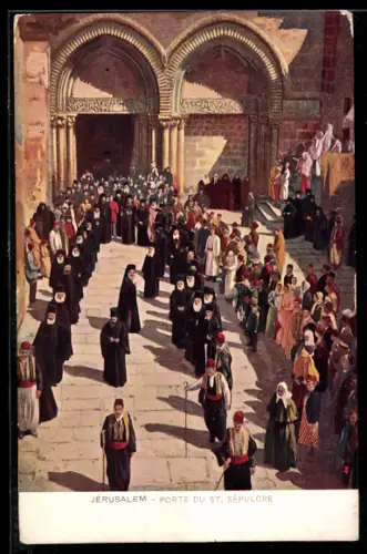 AK Jerusalem, Porte du St. Sépulcre, Processsion