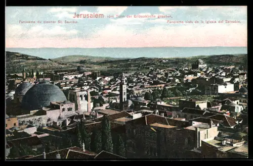 AK Jerusalem, Ortsansicht vom Turm der Erlöserkirche
