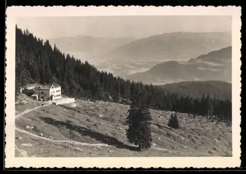 AK Gaudeamushütte im Wilden Kaiser, Panorama