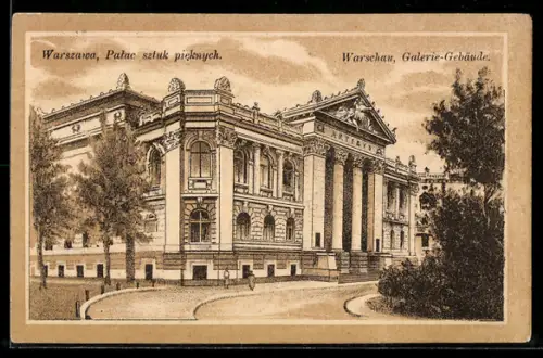 AK Warschau-Warszawa, Galerie-Gebäude