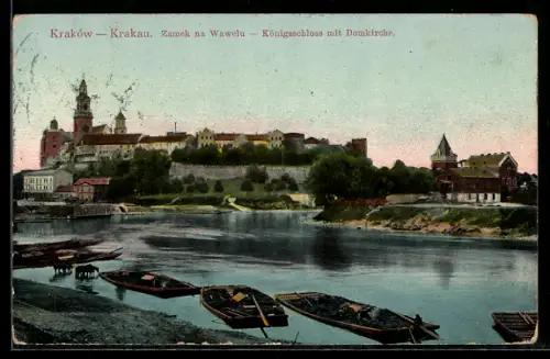 AK Krakau-Krakow, Königsschloss mit Domkirche