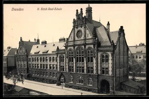 AK Dresden, II. Städt. Real-Schule in der Vitzthumstrasse 4 1903