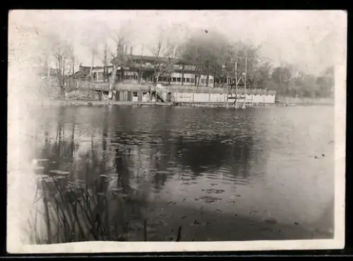 Foto-AK Helbra /Bad Anna, Wasserpartie im Ort