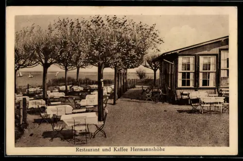 AK Travemünde, Restaurant und Kaffee Hermannshöhe am Brodtener Ufer, Inh. W. Beythien