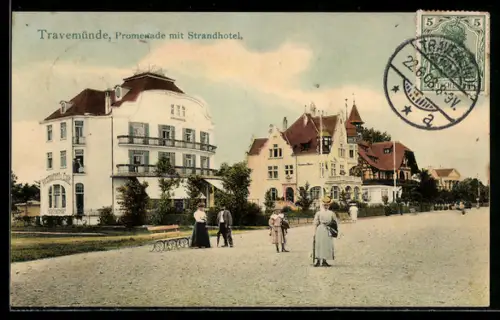 AK Travemünde, Promenade mit Strandhotel