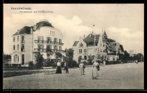 AK Travemünde, Promenade am Strandhotel