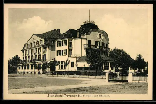 AK Travemünde, An der Einfahrt zum Strandhotel von Carl Brügmann