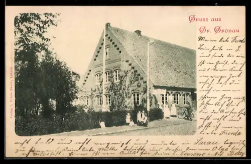 AK Gross Grönau, Gasthaus Kropp