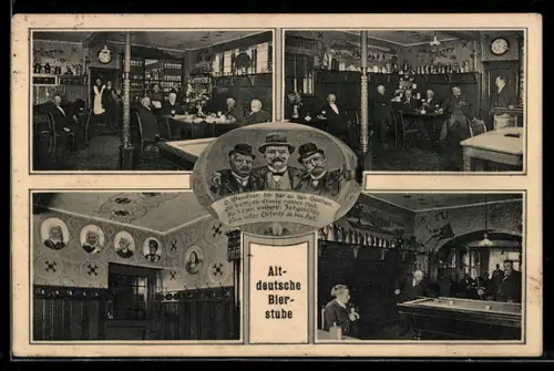 AK Mölln i. L., Restaurant Harmonie, Bes. Heinrich Witt, Mühlenstrasse 19, Bierstube, Innenansichten