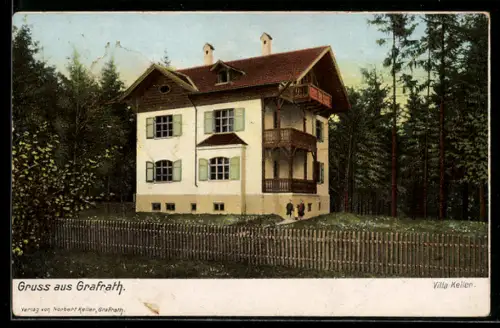 AK Grafrath, Ansicht der Villa Keller