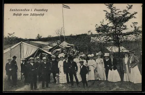 AK Sandesneben i. Lauenburg, Ansicht vom Schützenfest, Schützenpark, Lauenburger Hof, Inh. J. Harms