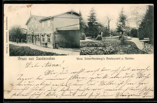 AK Sandesneben, Wwe. Scharffenberg`s Restaurant und Garten