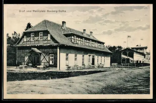 AK Gotha, Rennplatz Boxberg-Gotha für Pferdesport